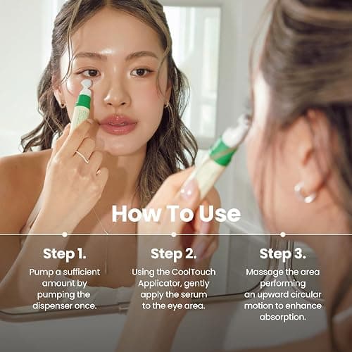 AXIS-Y Vegan Collagen Eye Serum with 2% Niacinamide, Peptides, 0.33 fl. oz. | Vegan Korean Eye Cream with Cooling Roller for Wrinkles, Fine Lines, Dark Circles, Puffiness & Deep Hydration thumbnail 6