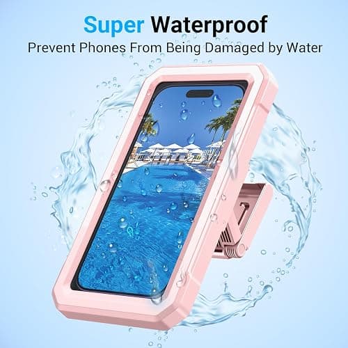 Coolpow Shower Phone Holder Waterproof【480°Rotatable】Retractable Adjustable Shower Phone Case Shower Stall Accessories for Bathroom Wall Phone Mount Stand Water Proof Anti Fog Case for 4-7"Cellphones thumbnail 3