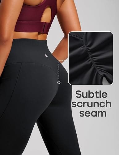 Heathyoga Scrunch Butt Lifting Leggings with Pockets for Women Tummy Control Compression Leggings No Front Seam Yoga Pants thumbnail 4