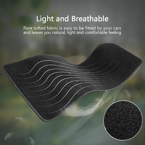 IKON MOTORSPORTS Floor Mats Compatible with 1996-2000 Honda Civic Coupe Hatchback Sedan, Nylon Black Front Rear Carpet 1997 1998 1999 thumbnail 7