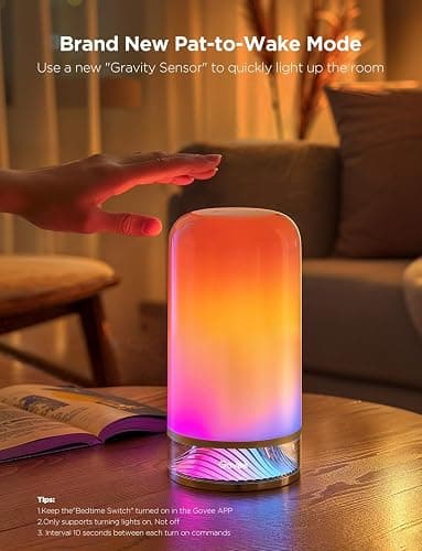 Govee RGBIC Smart Table Lamp 2, Touch Bedside Small Table Lamp Compatible with SmartThings, Matter, Alexa, Desk Lamp with 64 Scene Modes, Nightstand Lamp for Bedroom Living Room Night Light(Corded) thumbnail 4