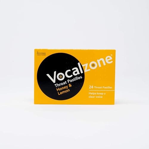 Vocalzone Throat Pastilles Honey & Lemon 24 - For Sore Throats and Hoarseness When Overusing Your Voice. Produced and sold in the United Kingdom since 1912 thumbnail 6