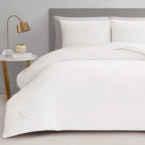 Juicy Couture Angel White Velour Full/Queen Comforter Set - 3 Piece Luxury Bedding Ensemble - Image 1