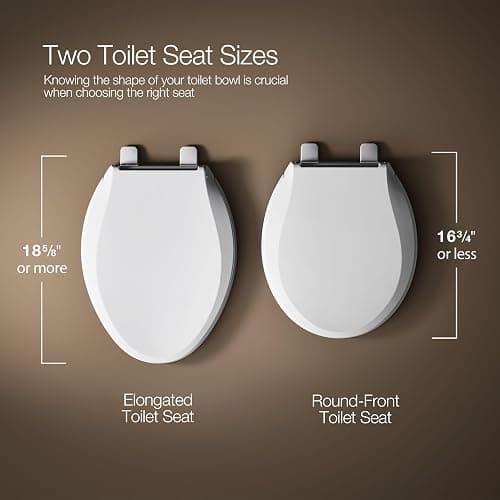 KOHLER 4636-RL-0 Cachet ReadyLatch Elongated Toilet Seat Slow Close, Soft Close Toilet Seat Quiet Lid, Contoured Grip-Tight Bumpers Installation Hardware, Apartment Essentials, White thumbnail 3
