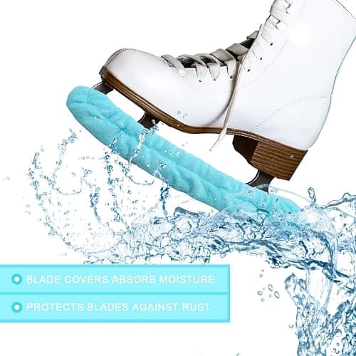 Coolrunner Ice Skate Blade Covers, Sports Blade Cover Skate Blade Protector for Hockey Skates, Figure Skates and Ice Skates, Black thumbnail 4