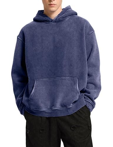 FAIABLE Womens Oversized Hoodie Couples Heavyweight Hoodies Vintage Acid Wash Hoodie Cotton Fleece Hoodies for Women thumbnail 2