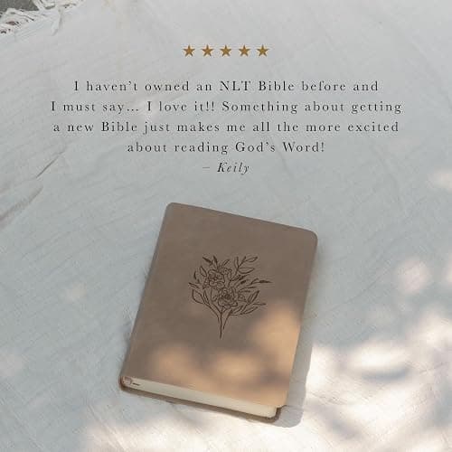 Hosanna Revival NLT Bible for Women — Journaling & Study Bible with Wide Margins, Taupe Leather-like Cover, Floral Design, New Living Translation Notetaking Bible: Marlo Theme thumbnail 6