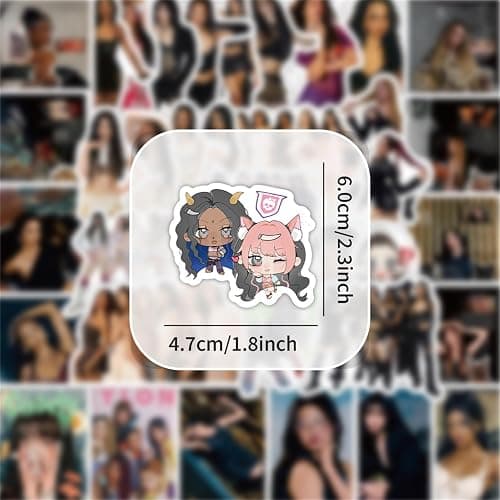 78Pcs KATSEYE Stickers Set Beautiful Chaos Album Stickers for Teens Adults Gift for Fans, KATSEYE Merch Decals for Water Bottle, Laptop, Computer, Skateboard, Phone thumbnail 3