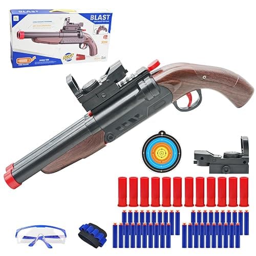 Double Barrel Toy Foam Blaster - Foam Squirt with Suction Dart and Catridge, 2 in 1 Foam Dart Blaster with Suction Dart and Catridge for Kids Teen Adults, Outdoor Toys for 8+ Year Old Boys & Girls thumbnail 6