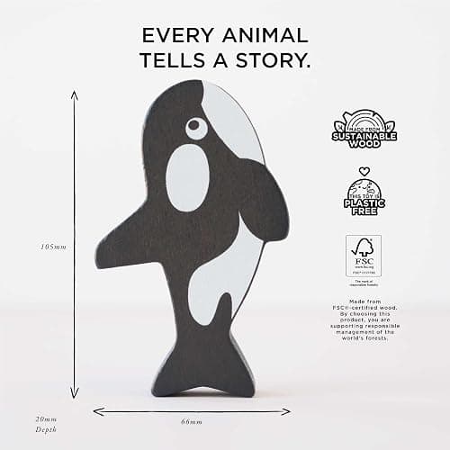 Le Toy Van Under the Sea Ocean Animals Stacking Toy and Bag | Sustainable Wooden Balancing Toy, Sea Animal Characters for Toddlers, Suitable for 18 Months and Up thumbnail 3
