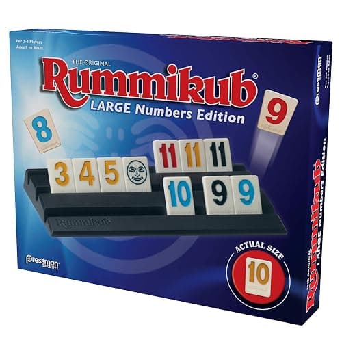 Pressman Rummikub Large Numbers Edition - The Original Rummy Tile Game Blue, 5" thumbnail 5