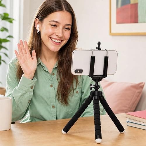 Octopus Tripod Portable Travel Mobile Phone Holder Handheld PTZ Octopus Stabilizer Monocular Micro Selfie Camera Universal Tripod Professional Vlog Desktop Photography Holder thumbnail 3