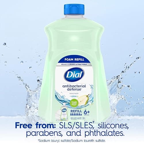 Dial Antibacterial Foaming Hand Soap Refill, Fresh Pear, 52 fl oz thumbnail 7