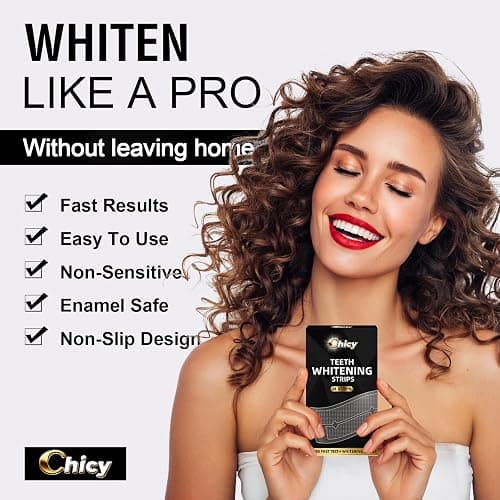 Teeth Whitening Strip for Sensitive Teeth 14 Treatments, Non-Slip Strips, Effective Kit, Fast Result Remove Smoking, Coffee Stains, Professional Tooth Whitening - 28 Non-Slip Strips thumbnail 6