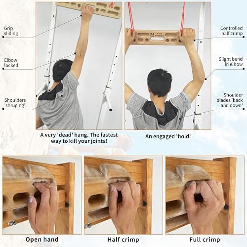 Two Stones Portable Hangboard | Rock Climbing Hangboard | Hang Board for Climbing | Rock Climbing Gifts for Rock Climbers for Climbers | Bouldering Gifts thumbnail 4