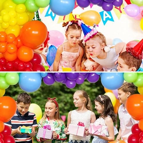KAWKALSH Rainbow Balloon Arch Kit 111Pcs 18 12 5 Inch Latex Colorful Party Balloons Garland for Birthday Baby Shower Wedding Engagement Anniversary Christmas Party Decorations thumbnail 6