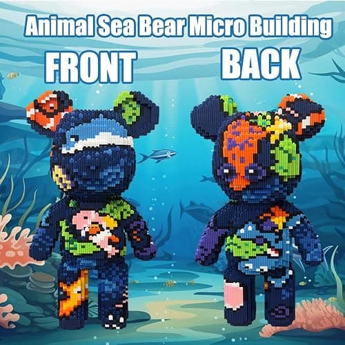 TIEDCWN Teddy Blocks Bear Micro Building Blocks Set (6880 Pieces) Underwater World Brick with Storage Drawer, Gift for Adults and Kids thumbnail 4