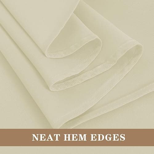 Fitable 6 Pack Ivory Round Table Clothes - 70 Inches in Diameter - Stain Resistant and Washable Tablecloths, Polyester Fabric Table Covers for Wedding, Party, Banquet, Gathering thumbnail 8