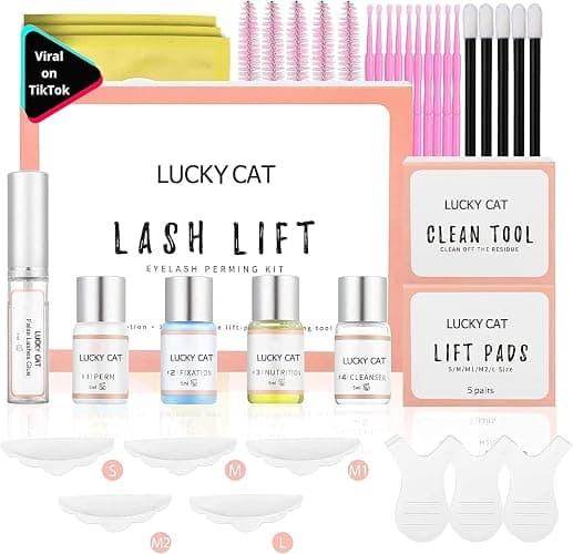 Kit Laminazione Ciglia, Kit Permanente per Ciglia,Ciglia Lifting Set,Lash Lift Kit,Kit per l'estensione delle Ciglia Professionale,Ideale per Salone thumbnail 7