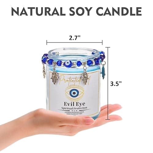 Lavender evil eye candle thumbnail 7