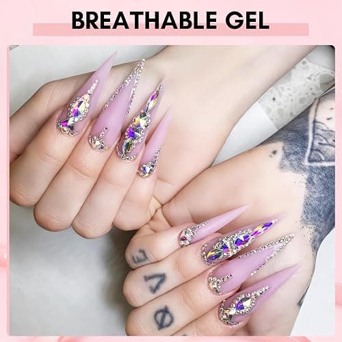 Makartt Nail Rhinestone Glue, Super Strong Gel Nail Glue for Rhinestones, 3D Art Design Charms and Gems, for Jewel Crystal Beads Gems Diamonds, UV/LED Need, Easy Use, 15ML thumbnail 8