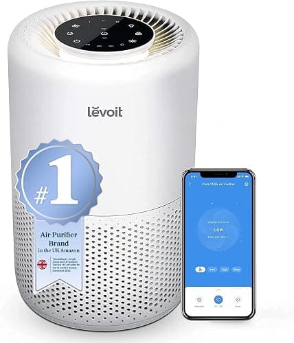 Levoit Smart HEPA Air Purifier for Allergies & Pets, 64m² Bedroom Home Coverage, Alexa & App, Ultra-Quiet Sleep Mode, Timer, Night Light, Removes 99.97% Pollen Dust Odour Smoke, Core 200S - Image 1