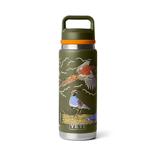 YETI Rambler 26 oz Bottle, Leakproof, Vacuum Insulated, Stainless Steel with Chug Cap, Upland Bird Olive - Image 1