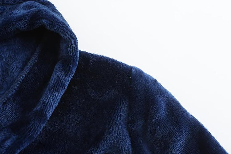 E.W Apparel Boys Fleece Robe Girls Hooded Bathrobe Toddlers Soft Fuzzy Robe for Kids thumbnail 3
