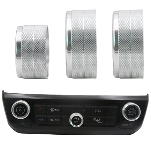 sumaikeji Fits for Jeep Compass 2022-2025 Headlight Air Conditioner Knob Trim Auto Parts(Compass,Silver) thumbnail 3