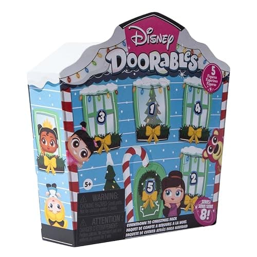 Disney Doorables Series 8 Christmas Countdown Pack, 5 Mystery Figures, Holiday Themed Collectibles Set, Ages 5+ thumbnail 6