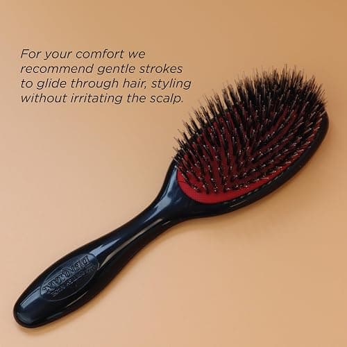 Denman Boar Bristle Hair Brush – Smoothing & Shine Enhancing for Slick Back Styles, Curl Defining & Detangling. Hairbrush with Natural Bristles for all Hair Types for Women & Men thumbnail 5