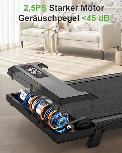 HomeFitnessCode Walking Pad für Zuhause mit Neigung - Laufband Laufpad Steigung Untertisch Elektrisch 1-8 KMH Walking Band thumbnail 3