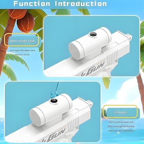 Prank Water Gun, Prank Two-Way Water Gun, Reverse Water Guns, Prank Squirt Gun Hilarious Novelty Toy for Parties & Summer Fun (White) thumbnail 3