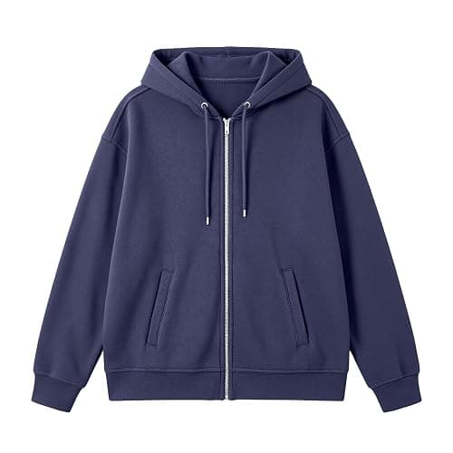Mkdisnta Zip Up Hoodie Women 2026 Oversized Sweatshirts Jackets | Long Raglan Sleeves, Easy to Layer, Relaxed Casual Fit, Spring Fall Layering Jacket with Pockets, thumbnail 4