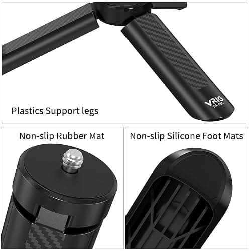 VRIG TP05S Mini Tripod for DJI OSMO Pocket4 & Pocket3,Portable Pocket Stand Desk Small Handheld Selfie Stick with 1/4" Screw Vlog for insta360 X5/X4/X3 /DJl Osmo Action 6/5Pro/4/3 thumbnail 5