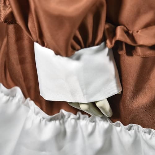 GYATSOCYG Girls Lolita Princess Dress Kawaii Long Sleeve Chiffon Skirt Cute Girl Dress Brown thumbnail 6