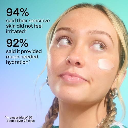 Bubble Skincare Slam Dunk Hydrating Face Moisturizer - Travel Size Lightweight Face Lotion with Vitamin E + Aloe Vera - Daily Facial Moisturizer for Normal + Dry Skin with Blue Light Protection (50ml) thumbnail 4