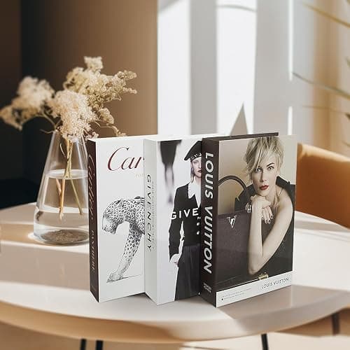 Coffee Table Decorative Books For Home Decor, Fake Books For Decoration, Aesthetic Bookshelf Decor for Living Room Office Bedroom, 3 Piece thumbnail 2