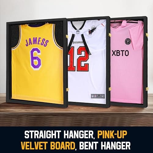 Vefera Jersey Frame Display Case ,Jersey Shadow Box with 98% UV Protective Acrylic Door for Football,Hockey,Basketball,Baseball Sports Jersey (Black, 1 Pack) thumbnail 5