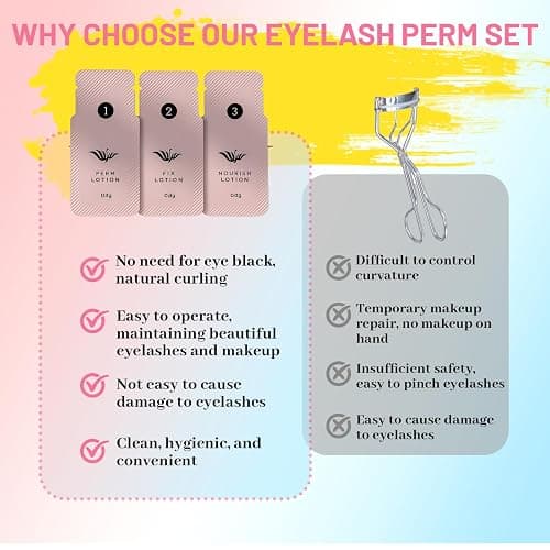 Wimpernlifting Set,Leicht Zu Bedienen Kit für Natürliche & Dickere Wimpern,Lash Extension Set Einfach zu Hause anzuwenden,Für Ausdrucksvollen Schwung Ohne Wimpernzange,Schonend & Einfach thumbnail 6