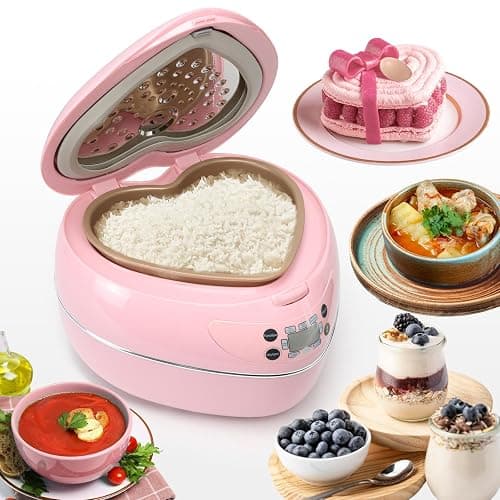 Peach Heart Shape Rice Cooker - Image 1