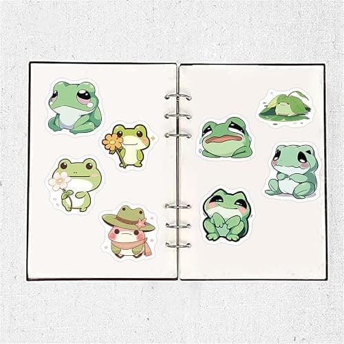 Funny Small Frog Sticker,100Pcs Cute Cartoon Animal Stickers for Kids Teens Student Teacher Reward School Party Classroom Decoration DIY Crafts Favor Supplies Vinyl Decar for Water Bottle Laptop(frog) thumbnail 4
