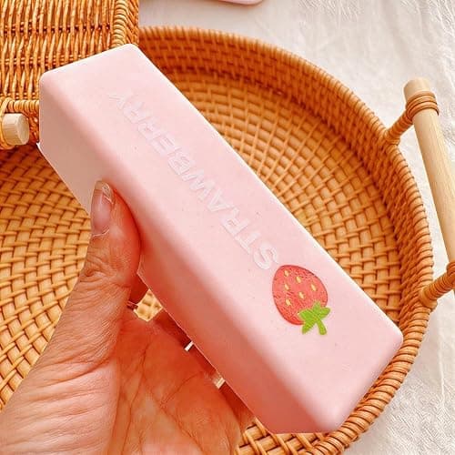 Balle Anti Stress Aliment Mignon Forme au Adulte Jouet Anti Stress en Mousse Compressible, pour soulager Stress, soulager l'anxiété, pâte de décompression Douce pour Adultes (bâton de Fraise) thumbnail 6