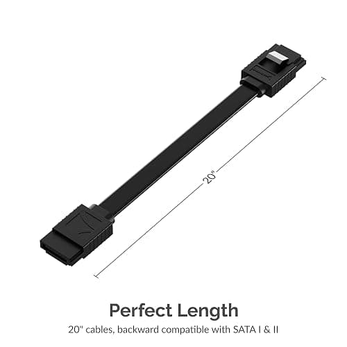 SABRENT SATA III Cable 6Gbps 50cm (3 Pack) – Locking Latch SATA Cable for SSD HDD PC Desktop Motherboard (CB-SFK3) thumbnail 7