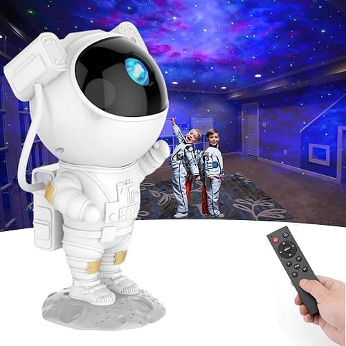 SFOUR Astronaut Galaxy Projector Night Light，Lights for Bedroom,Kids Room Decor Aesthetic, Adjustable Head Angle,Gift for Kids Adults Home Party Ceiling Decor，Christmas Gift - Image 1
