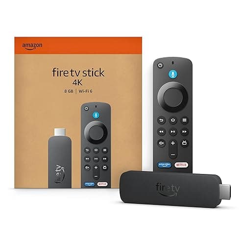 Amazon Fire TV Stick 4K (newest model) with AI-powered Fire TV Search, Wi-Fi 6, stream over 1.5 million movies and shows, free & live TV - Fire TV Stick 4K