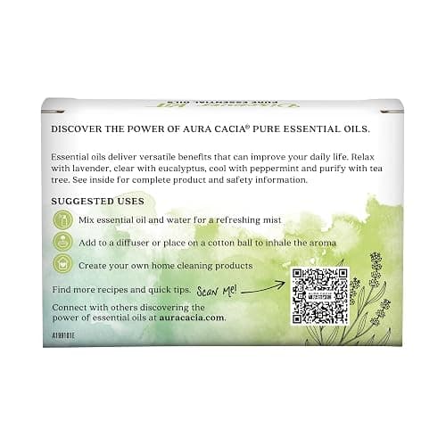 Aura Cacia Discover Essential Oils Kit, 4-Pack, Lavender, Eucalyptus, Peppermint & Tea Tree Oils, Excellent Starter Set thumbnail 2