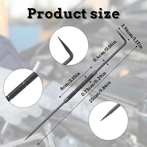 FdcLixuvol Double Pointed Scriber, 10 Inch Metal Scribe Tool Carbide Scribe Steel Point for Welding Marking Pen Glass Metal Sheet Ceramics (Black) thumbnail 3