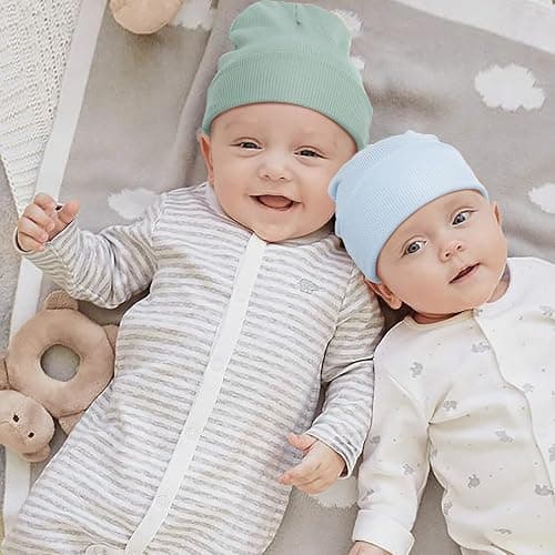 DRESHOW BQUBO 6 Pack Baby Newborn Hats Set for Unisex Infant Newborn Toddler Soft Beanie Hat for Boys Girls 0-24 Months thumbnail 3
