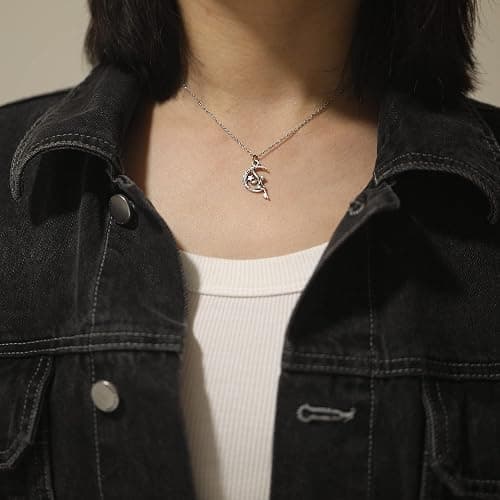 LIRUNQIN 9 Pcs Grunge Necklace Set Goth Cross Fairy Thorns Gothic Angel Heart Feather Chain Choker Necklace for Women Teen Girls thumbnail 7